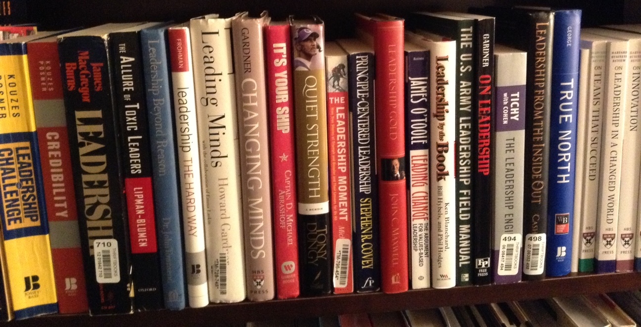My bookshelf at Charleston Southern University.